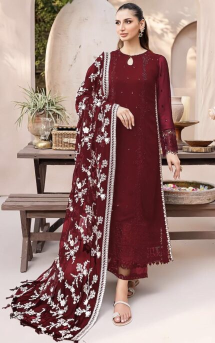 Luxury Lawn Maria Embroidery 3pc