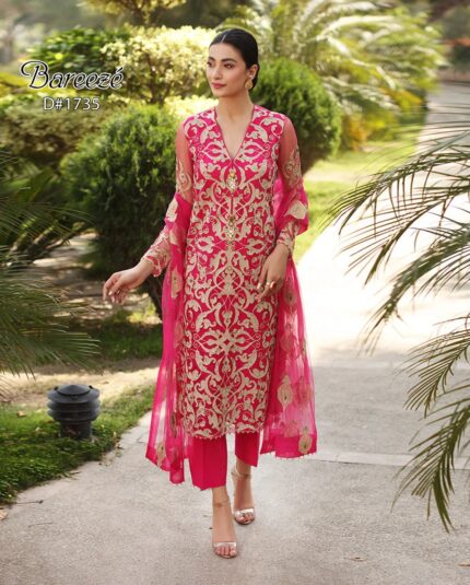 Luxury Lawn Bareeze Embroidery 3pc