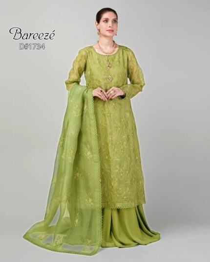 Luxury Lawn Bareeze Embroidery 3pc