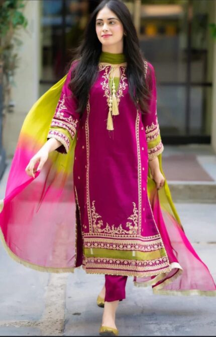 Luxury Lawn Omal Embroidery 3pc
