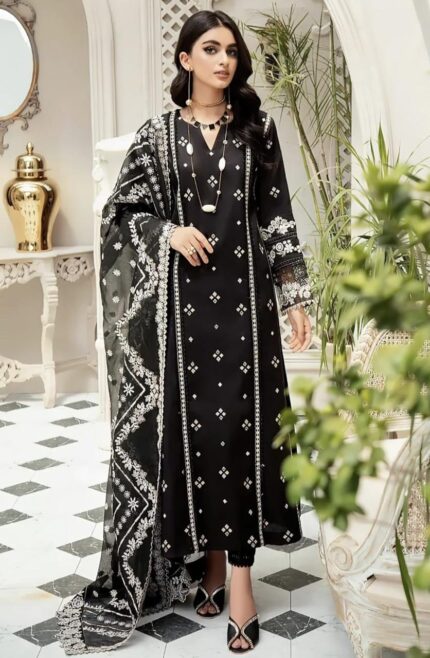 Luxury Lawn Bareeze Embroidery 3pc