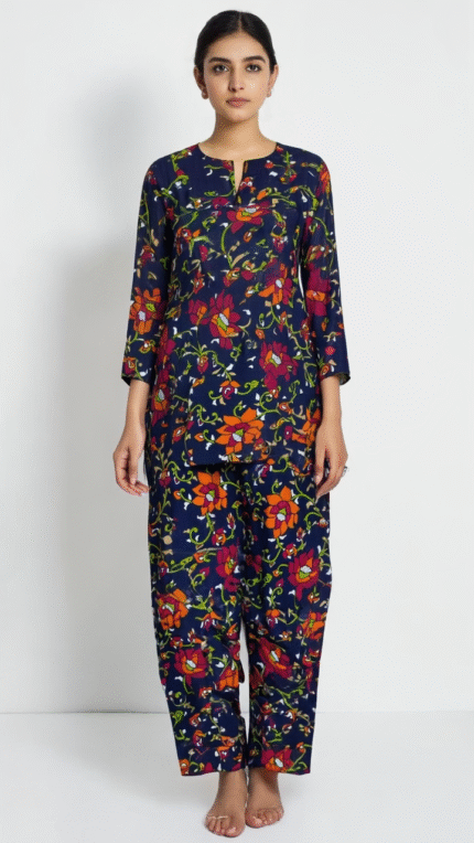 2-PC ALL OVER PRINTED POLO COTTON ( SUMMER )