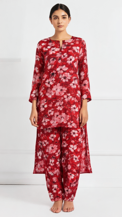 2-PC ALL OVER PRINTED POLO COTTON ( SUMMER )