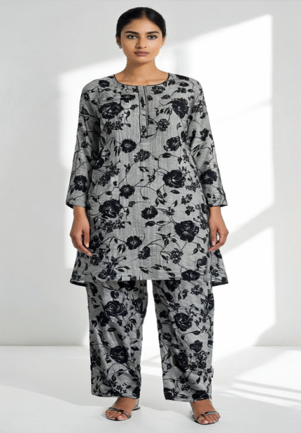 2-PC ALL OVER PRINTED POLO COTTON ( SUMMER )
