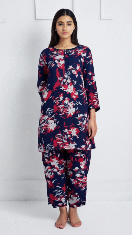 2-PC ALL OVER PRINTED POLO COTTON ( SUMMER )